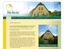 Tablet Screenshot of pension-villa-martha.de